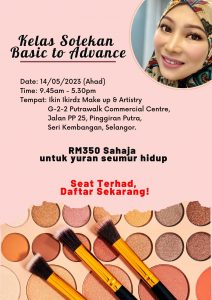 kelas solekan Mei 2023 murah selangor kuala lumpur putrajaya pengantin cosmetics