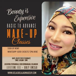 kelas solekan basic asas murah selangor kuala lumpur pengantin putrajaya